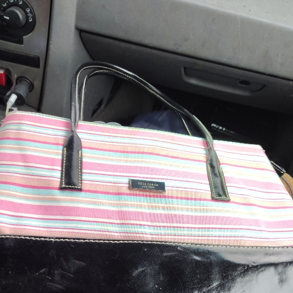 Pink Striped Women's Tote